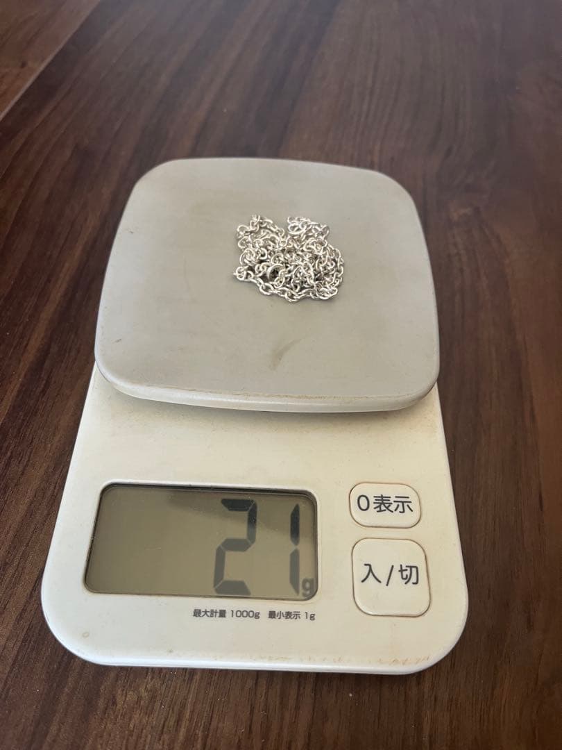 シルバー925 細丸アヅキチェーンロング　新品