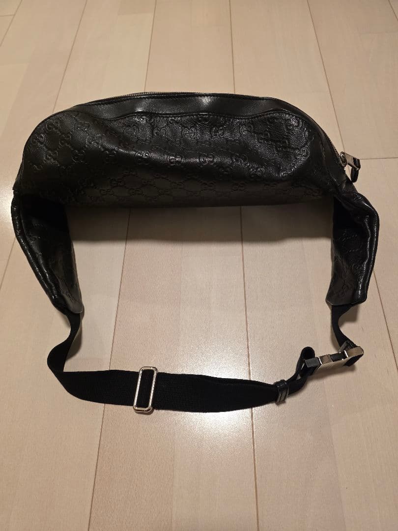 グッチ　GG シマ　レザー　ウエストバッグ　ボディバッグ