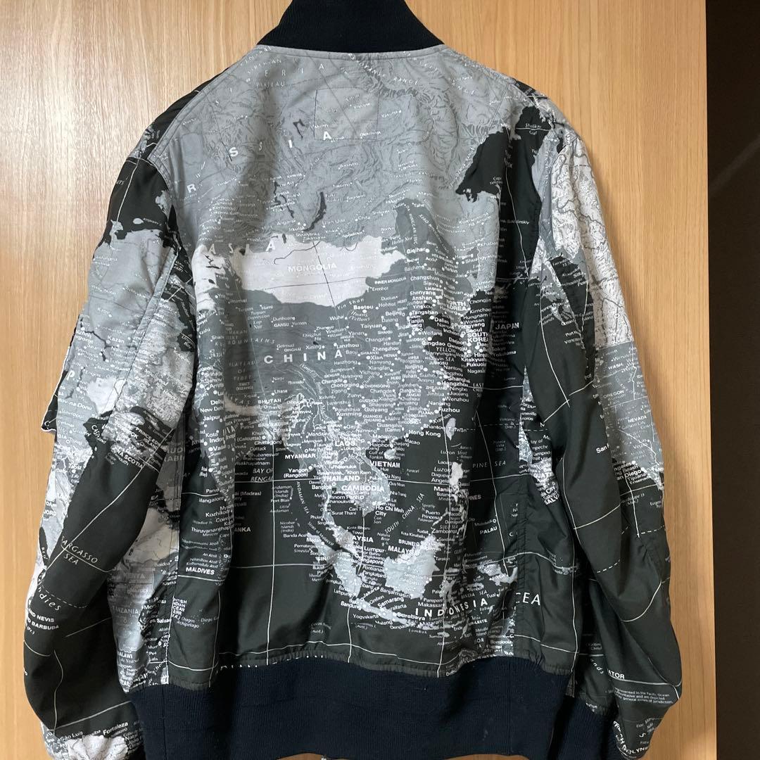 あ*し様 値下げ不可！名作 sacai サカイ　ワールドマップ　ブルゾン