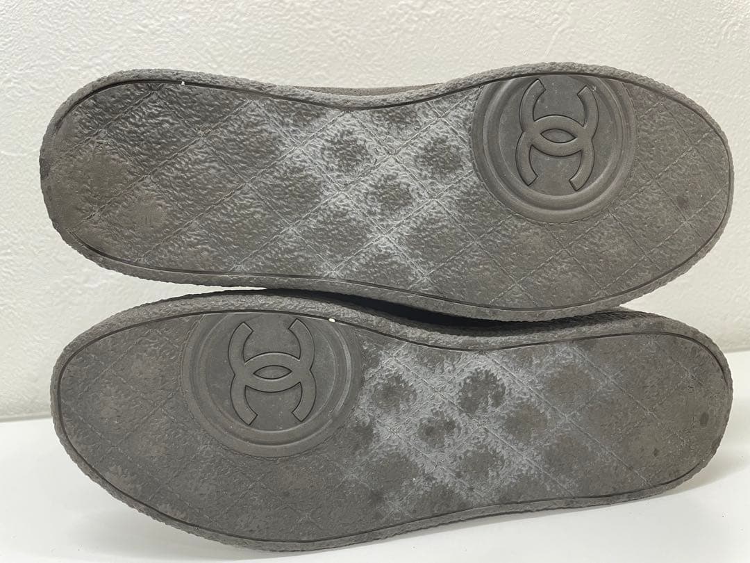 【美品】人気！CHANEL ムートン マトラッセ ココマークショートブーツ 35