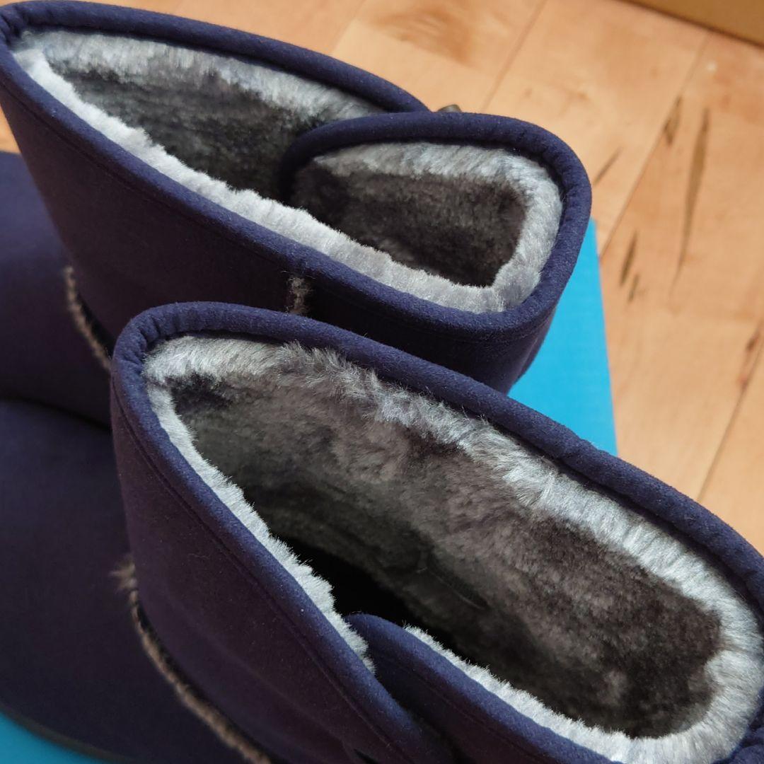 新品　コロンビア　ショートブーツ　ネイビー　25cm 内側ボア　ユニセックス
