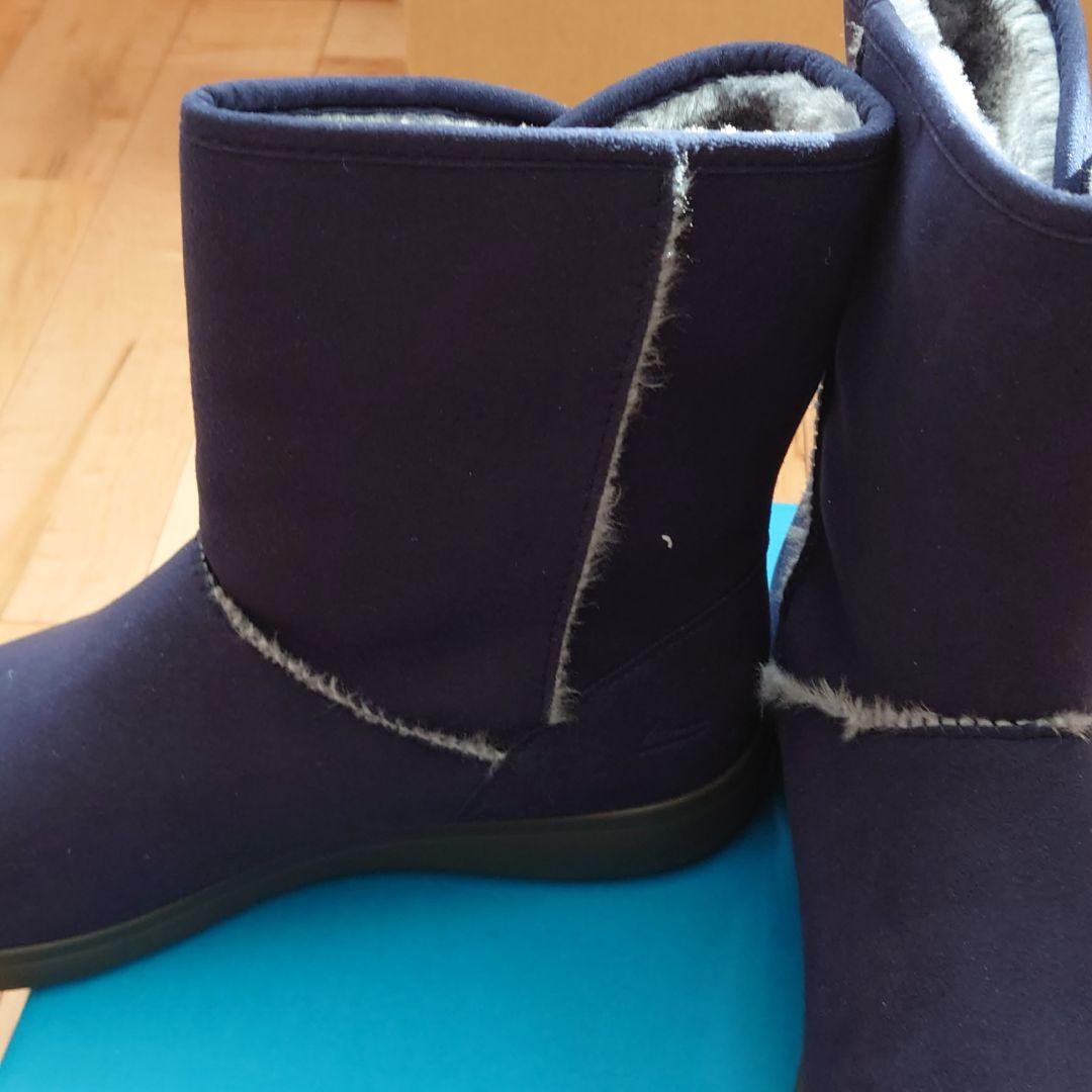 新品　コロンビア　ショートブーツ　ネイビー　25cm 内側ボア　ユニセックス
