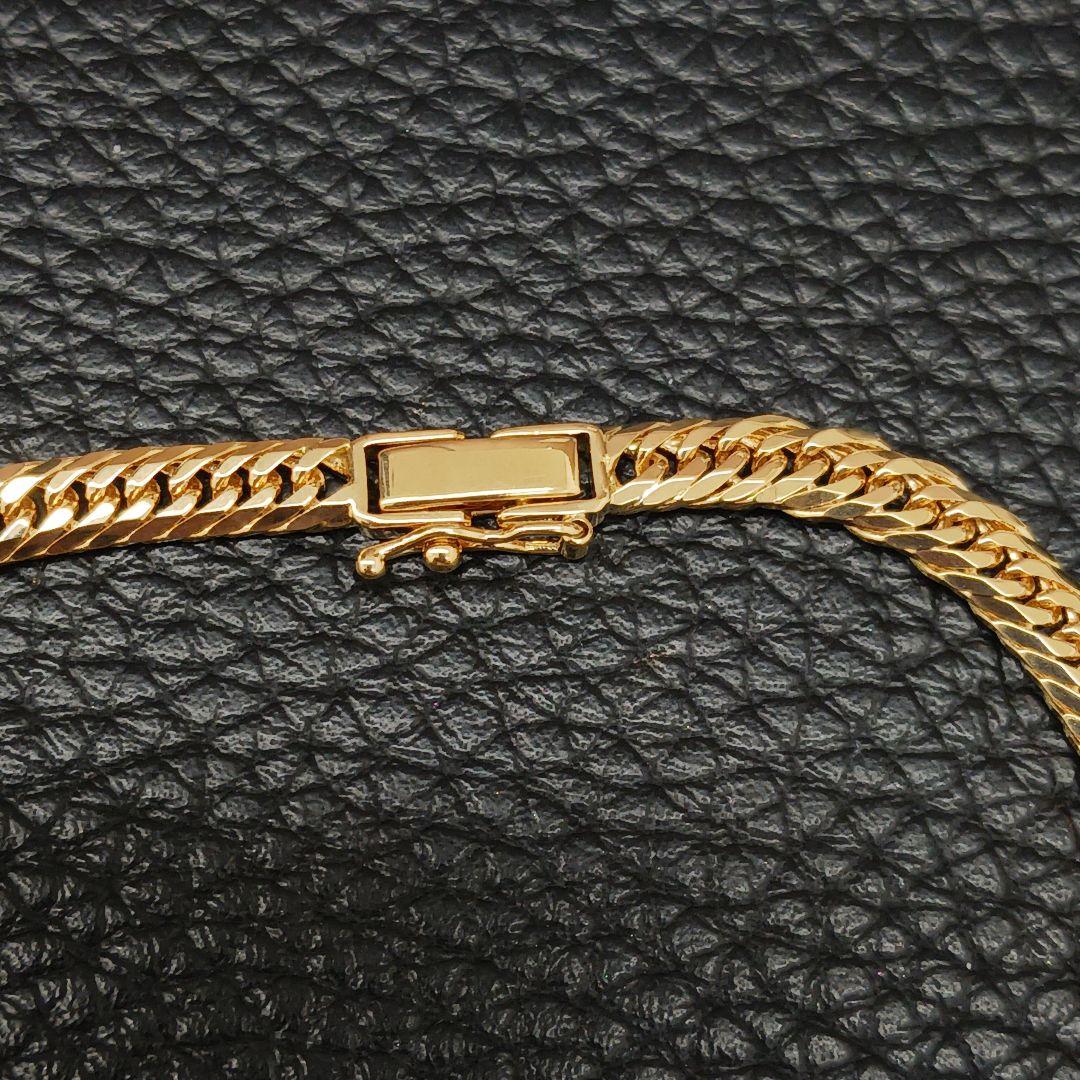 (C011304) K18 YG 喜平8面トリプル ブレスレット メンズ