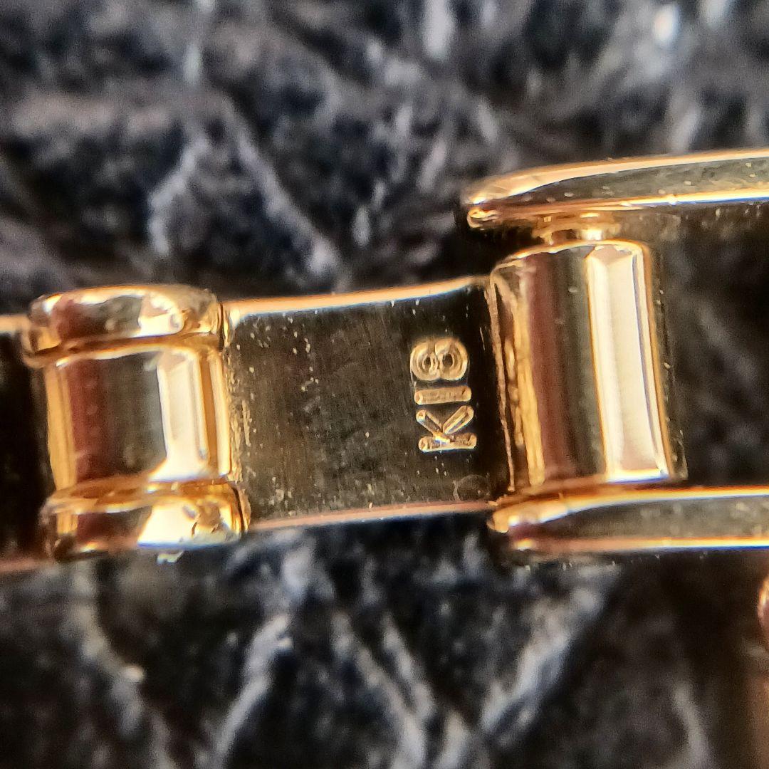 (C011304) K18 YG 喜平8面トリプル ブレスレット メンズ