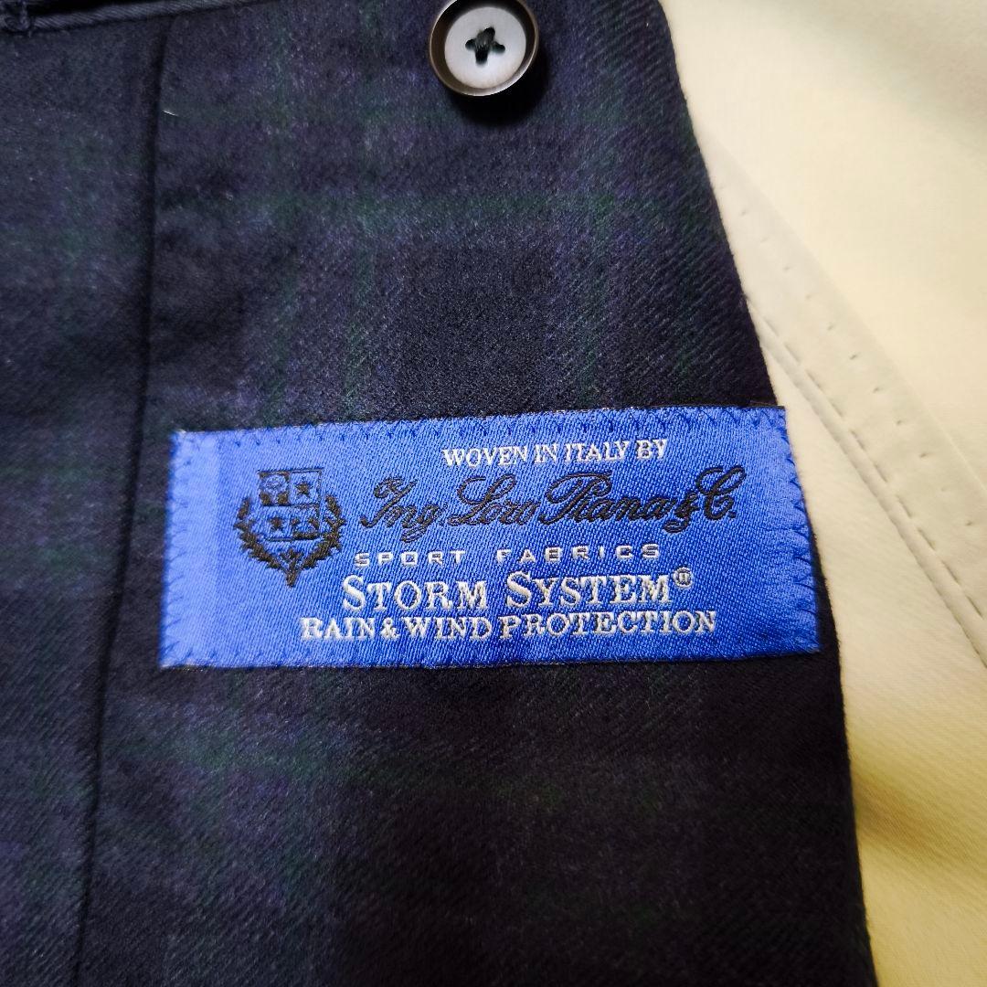 極美品 トゥモローランド ロロピアーナ チェック ダブルブレストコート 46