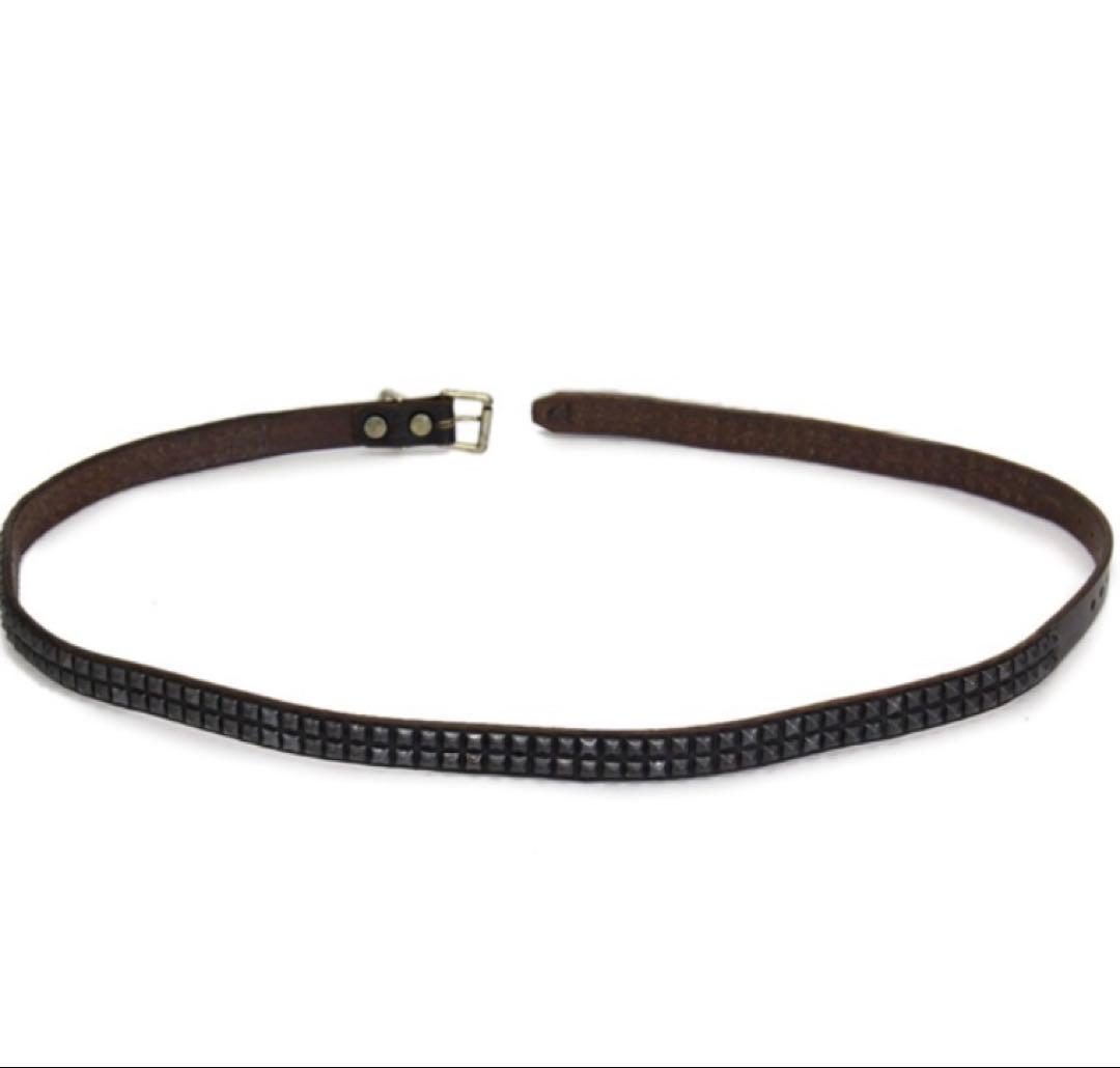 HTC 2Line 0.75インチ ベルト ブラックレザーxブラックスタッズ