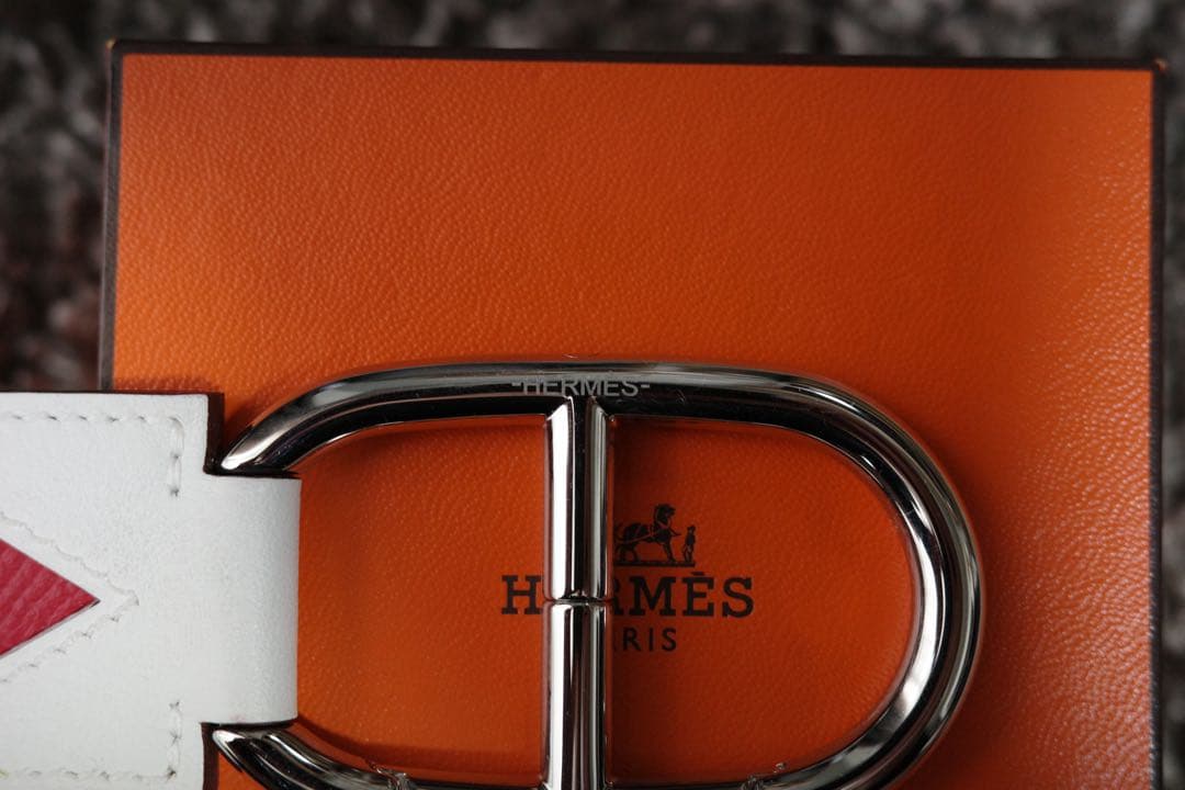 Hermès エルメス　シェーヌダンクル キーホルダー　キーリング　シルバー