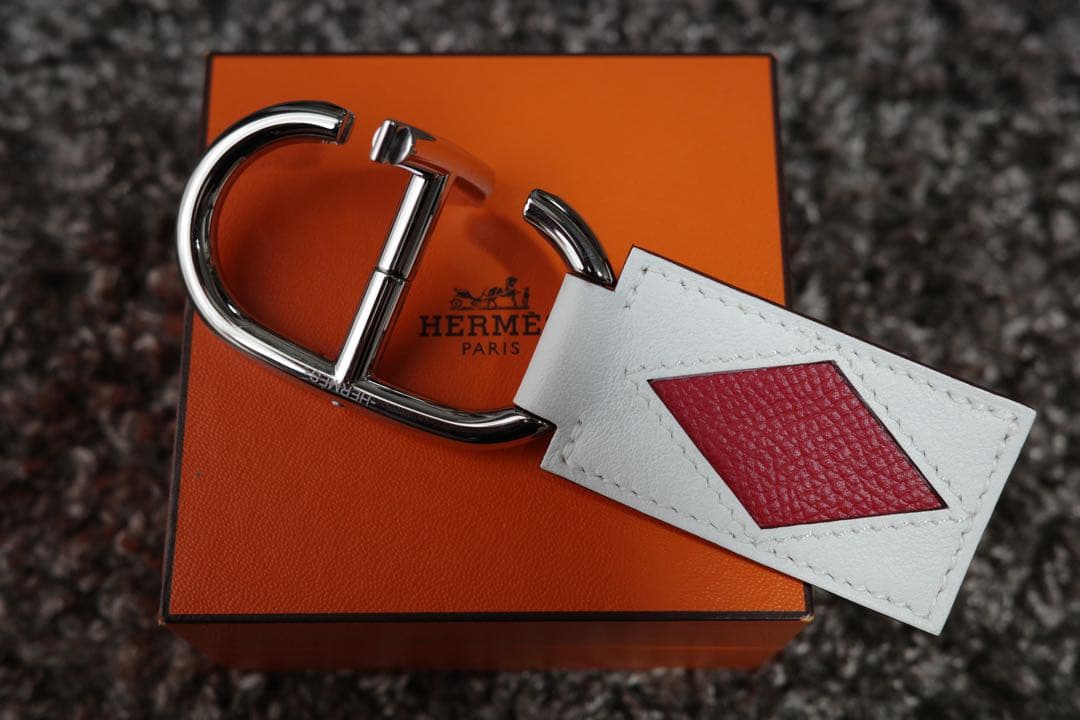Hermès エルメス　シェーヌダンクル キーホルダー　キーリング　シルバー