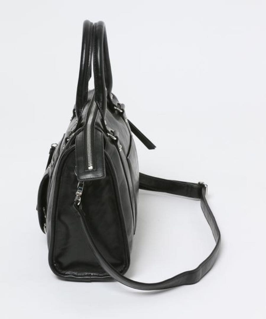 JEANASIS アンティークフェイクレザーボストン ブラック