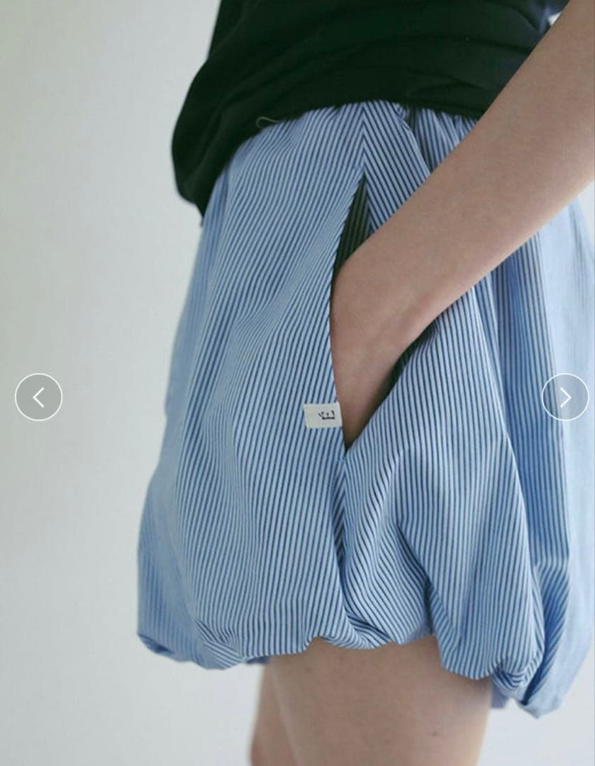 ETRÉ TOKYO ストライプボックスシャツ&ストライプバルーンショートパンツ