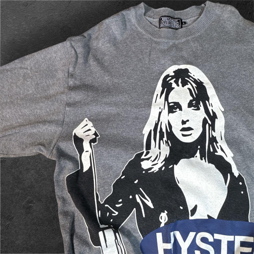 人気 希少 HYSTERIC GLAMOUR グレー L 大きいサイズ ニット
