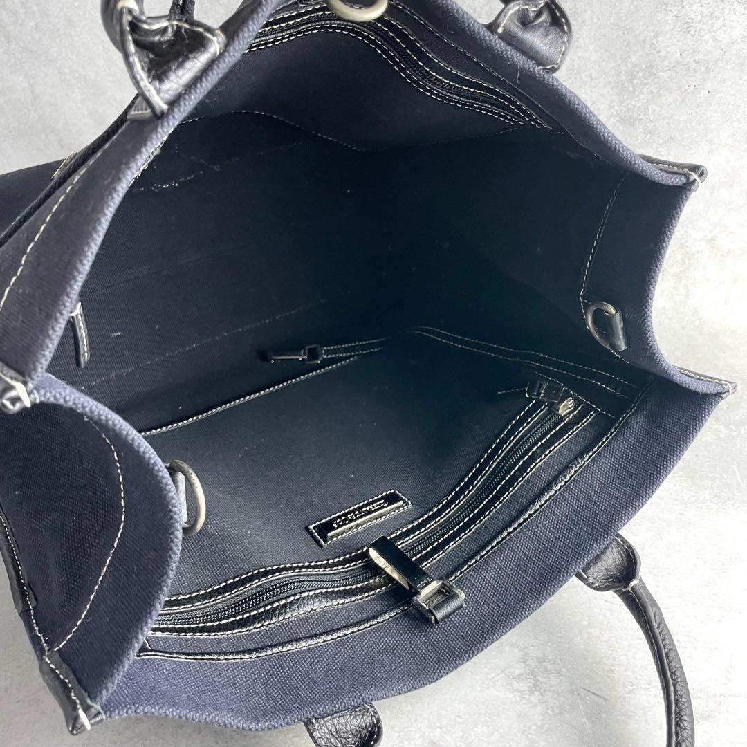 入手困難✨ ティファニー ジットーニ 2way キャンバス レザー ネイビー