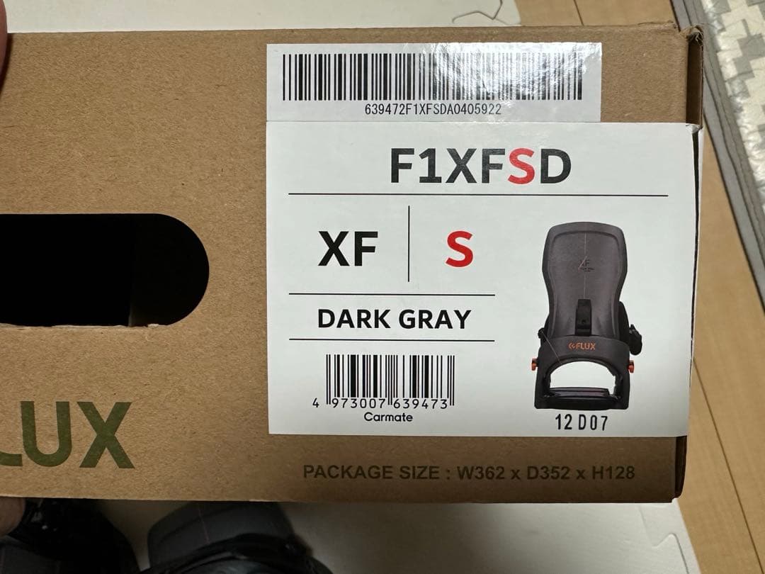 FLUX XF ビンディング ダークグレー　dark gray S サイズ