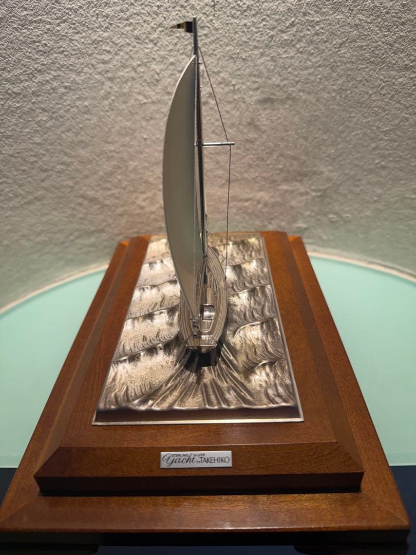 たくさん専用 ケース付き　武比古作　銀製置物ヨット985