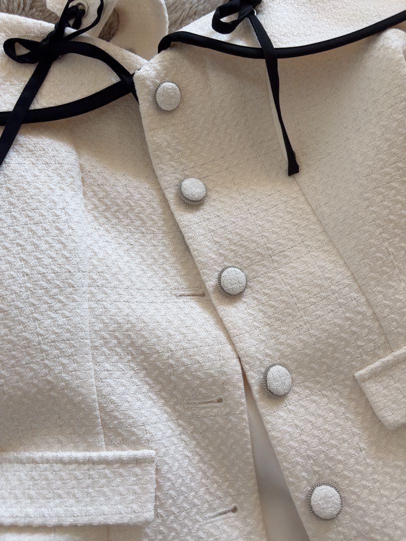 Darich ボンディングツイードオフショルチュニック