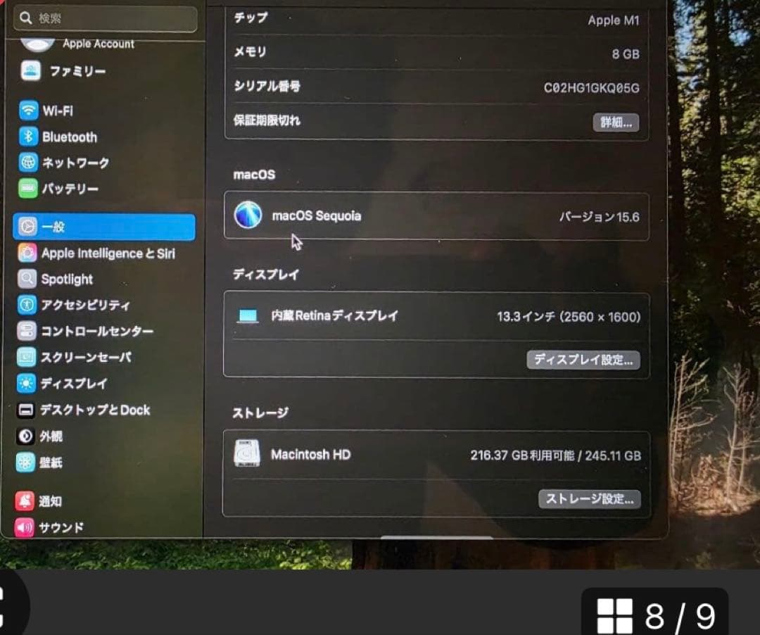 MacBook Air ゴールド 充電回数17回