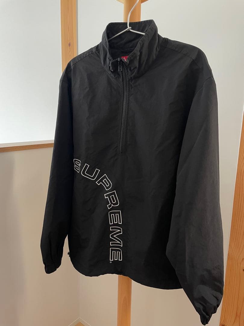 SUPREME Corner Arc Half Zip Pullover 黒 S