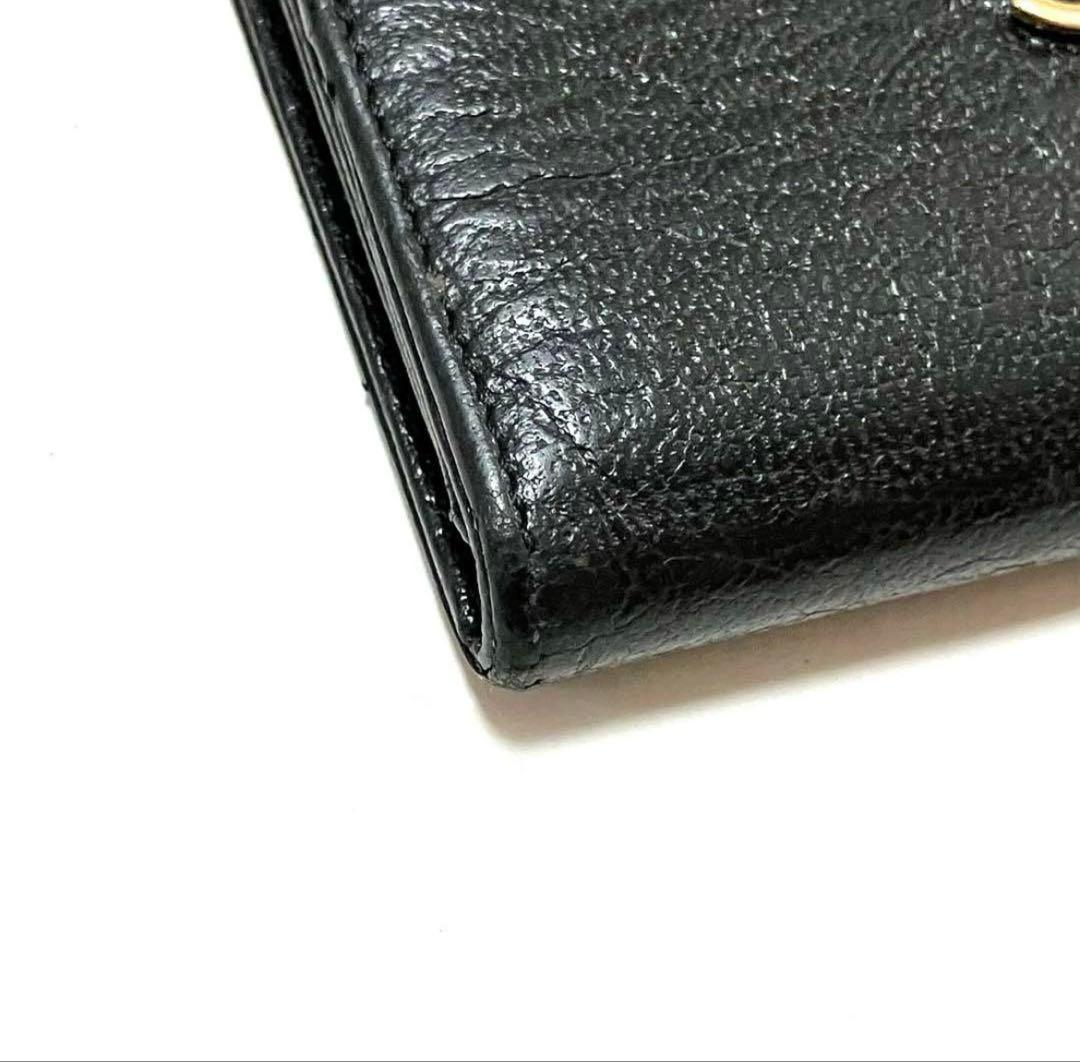 CHANEL シャネル 三つ折り財布 ココマーク ブラック