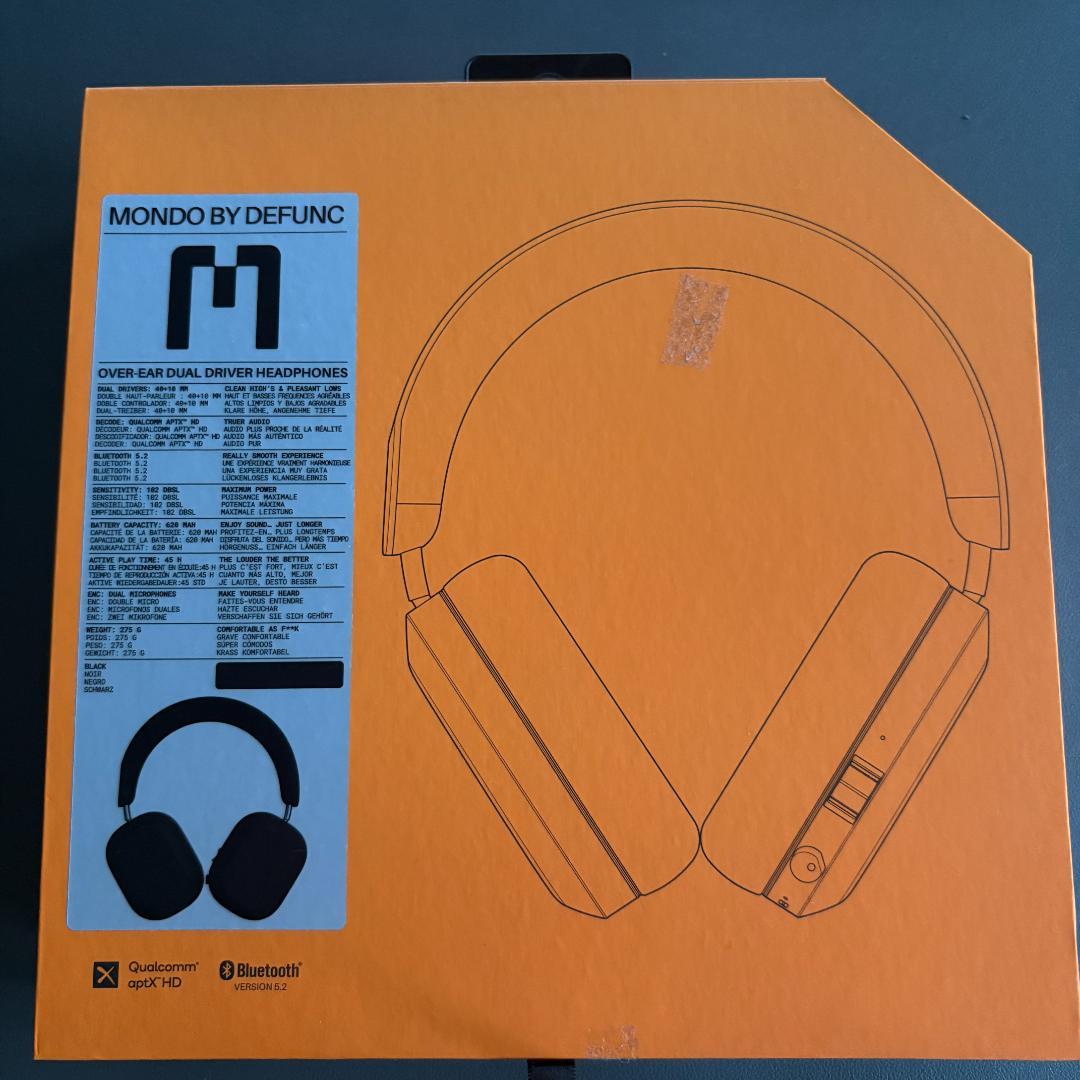 MONDO BY DEFUNC ワイヤレスヘッドホン ブラック