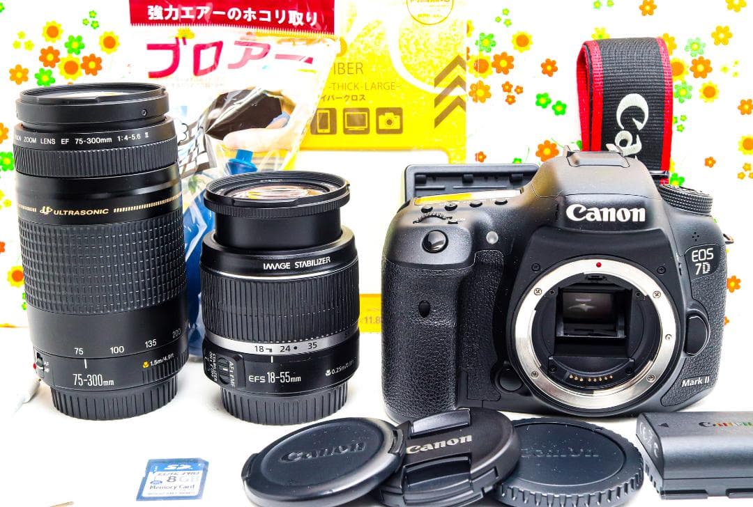 キャノン Canon EOS 7D Mark II☆スマホ転送☆ダブルレンズ