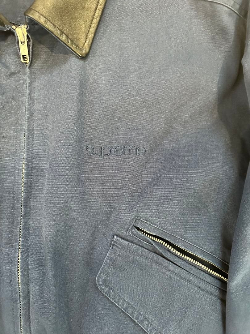 美品　Supreme Leather Collar Utility Jacket