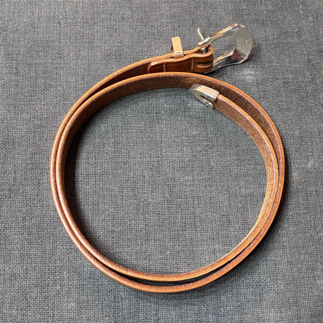TORY LEATHER　USA製　ウエスタンレザーベルト　ナローベルト　W34