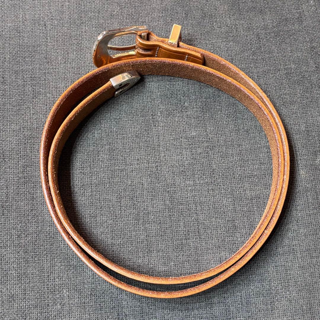 TORY LEATHER　USA製　ウエスタンレザーベルト　ナローベルト　W34