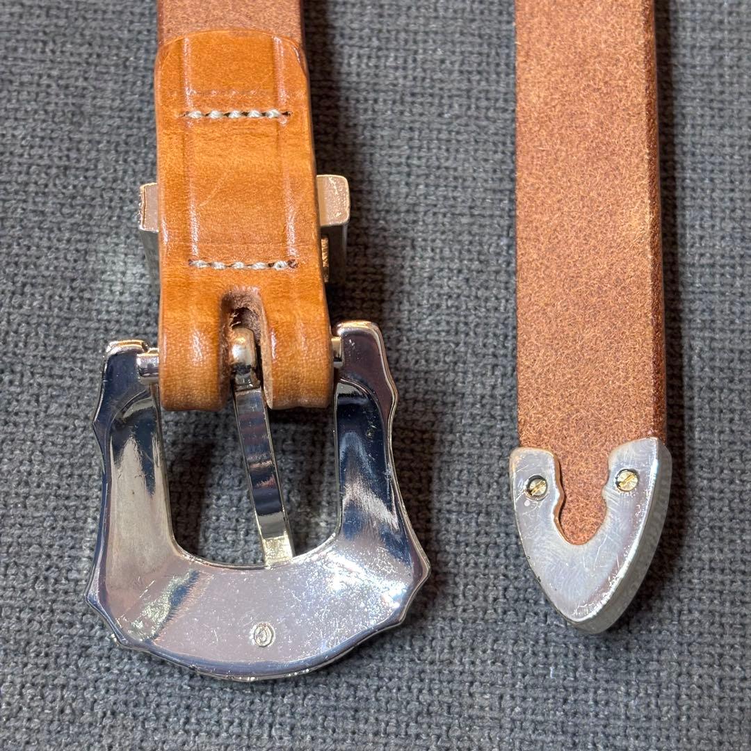 TORY LEATHER　USA製　ウエスタンレザーベルト　ナローベルト　W34