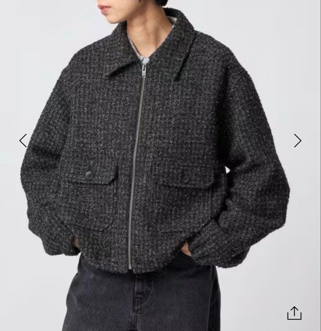 新品♡ユナイテッドアローズ　CITEN ツイードブルゾン　ブラック