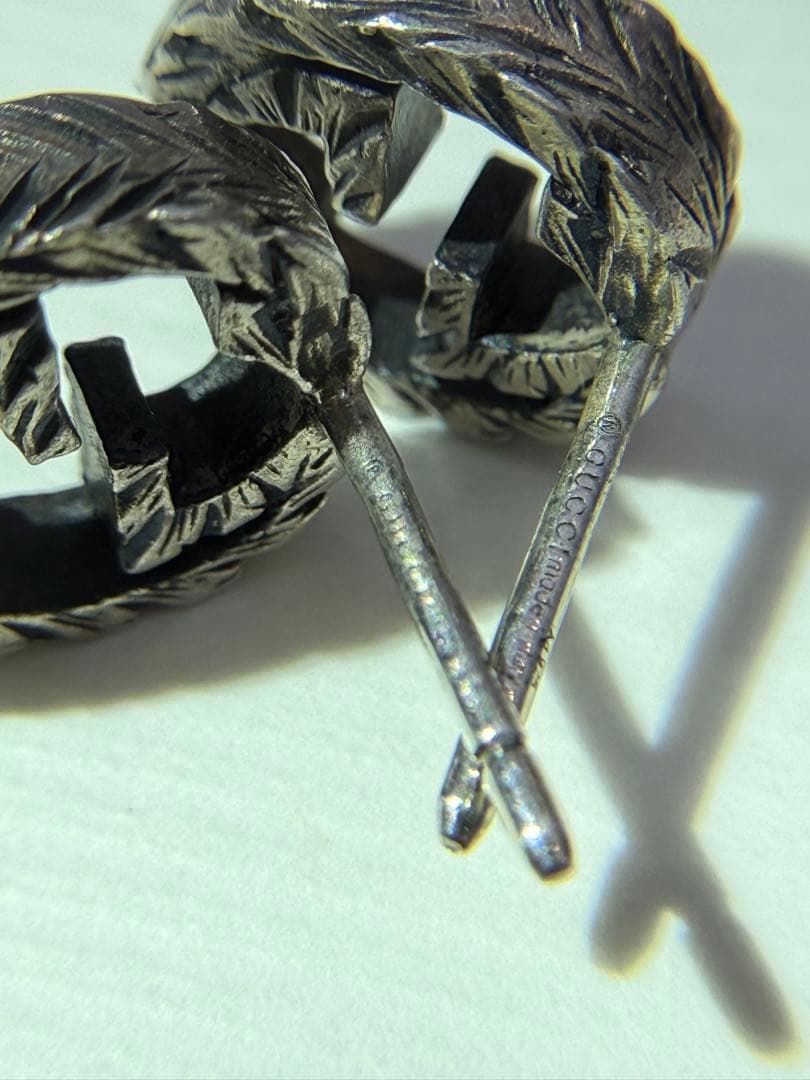 【美品】GUCCI インターロッキング ピアス両耳