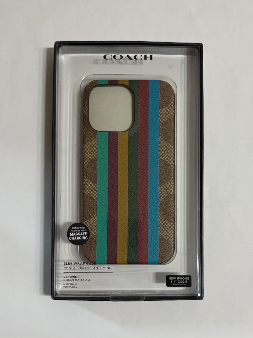 【正規品】 コーチ iPhone13 pro 対応 ケースKHAKI MULTI