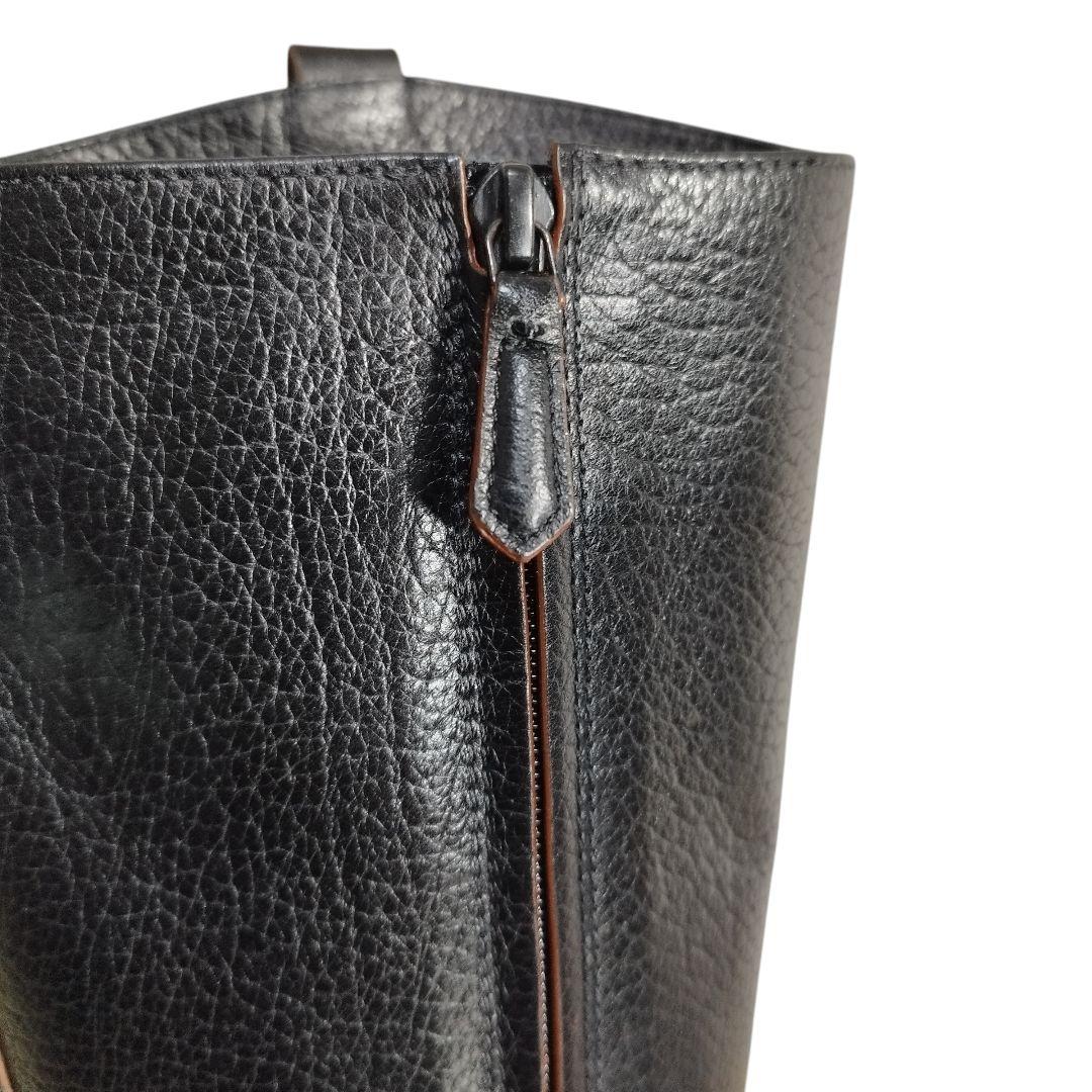 【美品】定価8.3万 トリーバーチ ロングブーツ 黒 レザー ロゴ 23cm