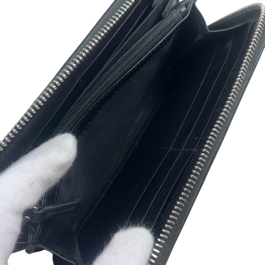 GUCCI グッチ 長財布 ウルフ GGスプリーム ラウンド ブラック