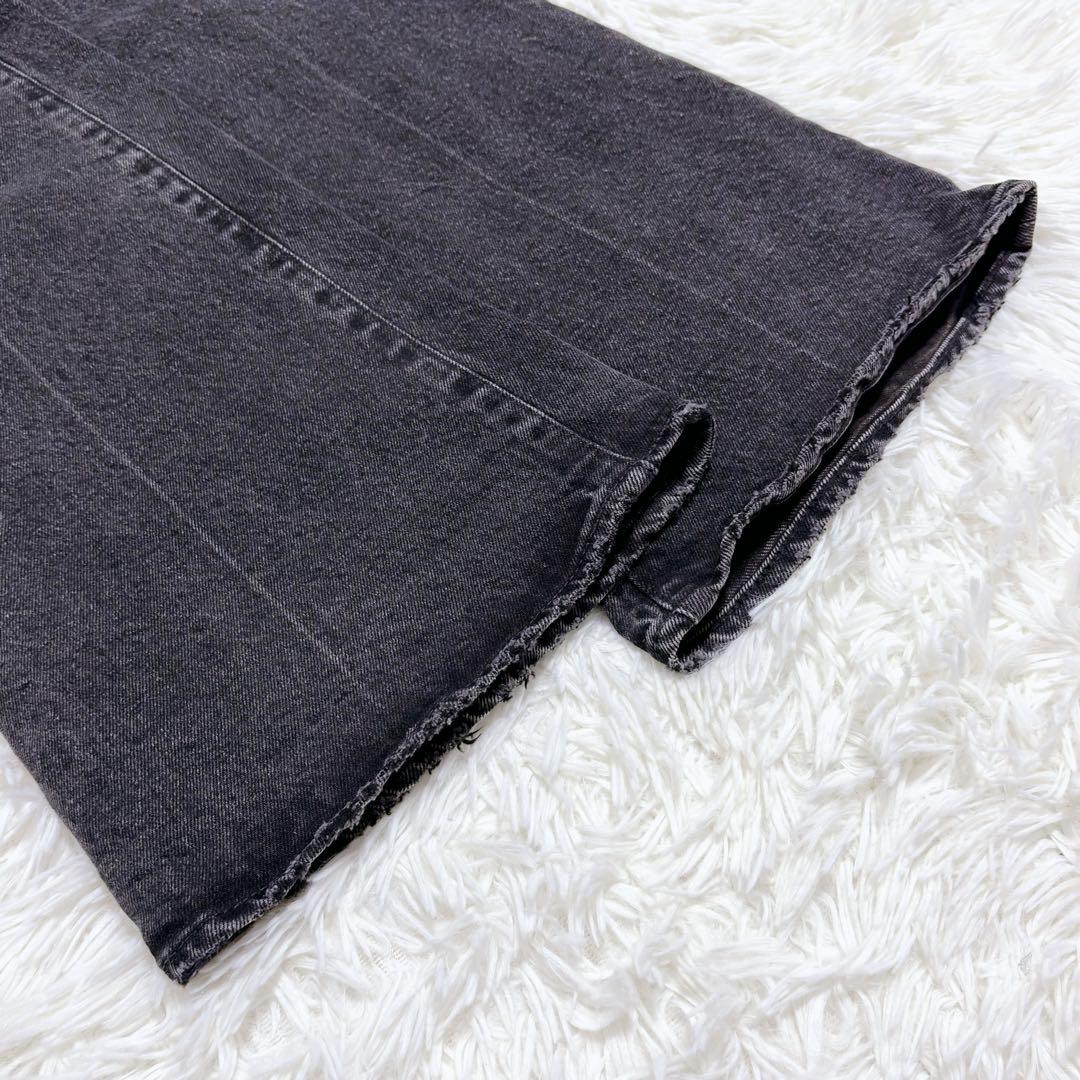 未使用級✨MOUSSY マウジー フレアデニムパンツ ブラック ロング丈