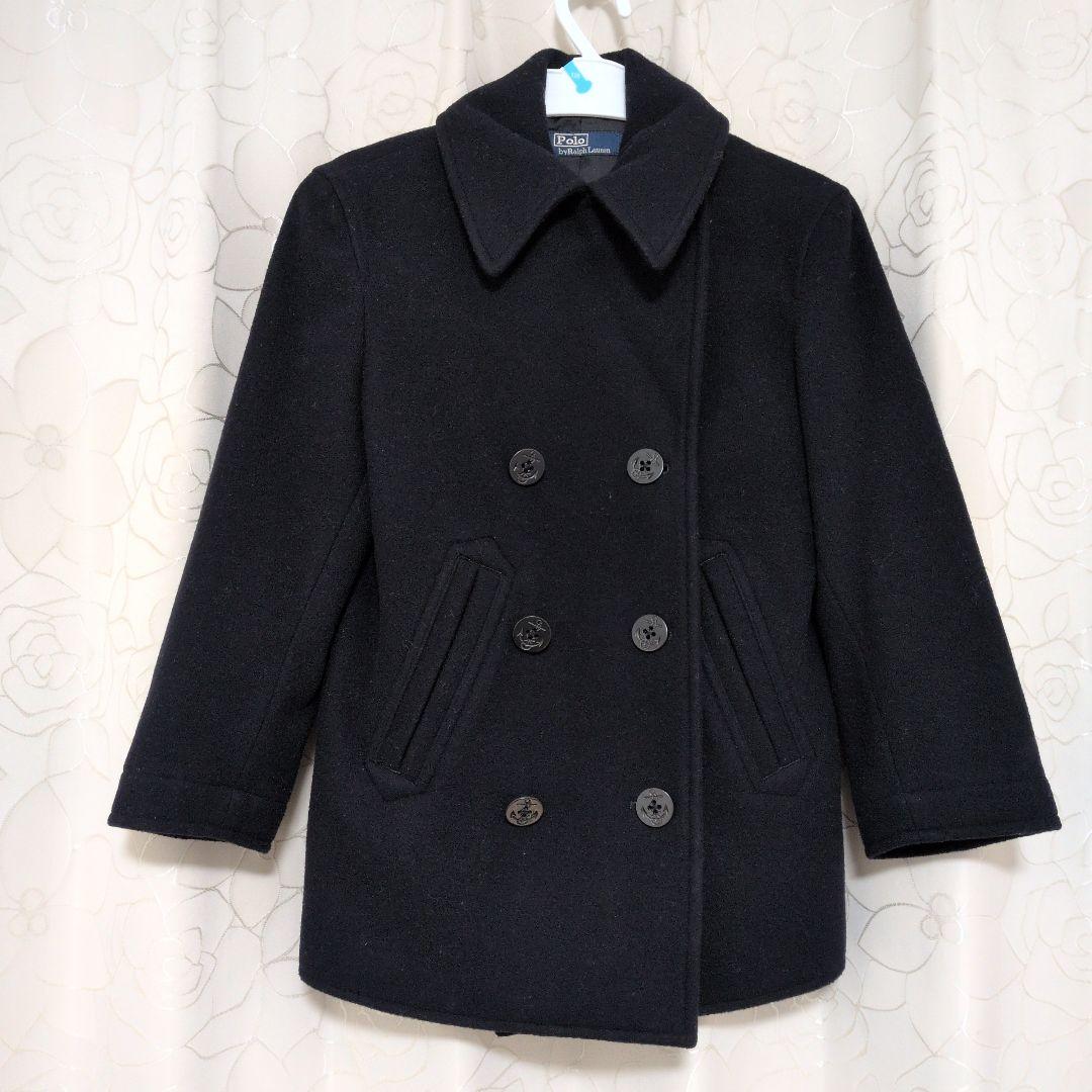 美品　ポロラルフローレン　Pコート　ネイビー　紺　130㎝