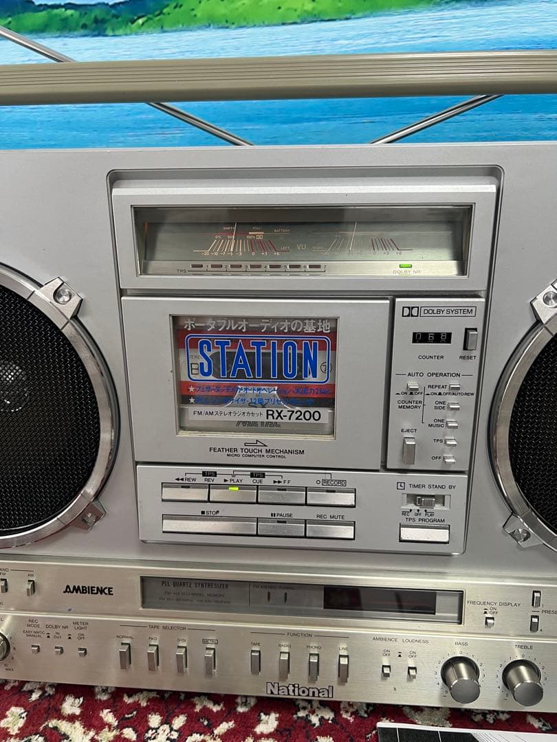 ナショナル ラジカセ RX-7200 受信可 長期保管品希少中古非常に美品状態