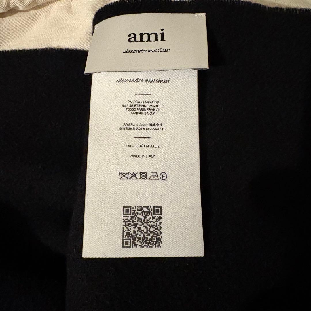 【新品】AMIPARIS マフラー　ロゴ入り　ブラック