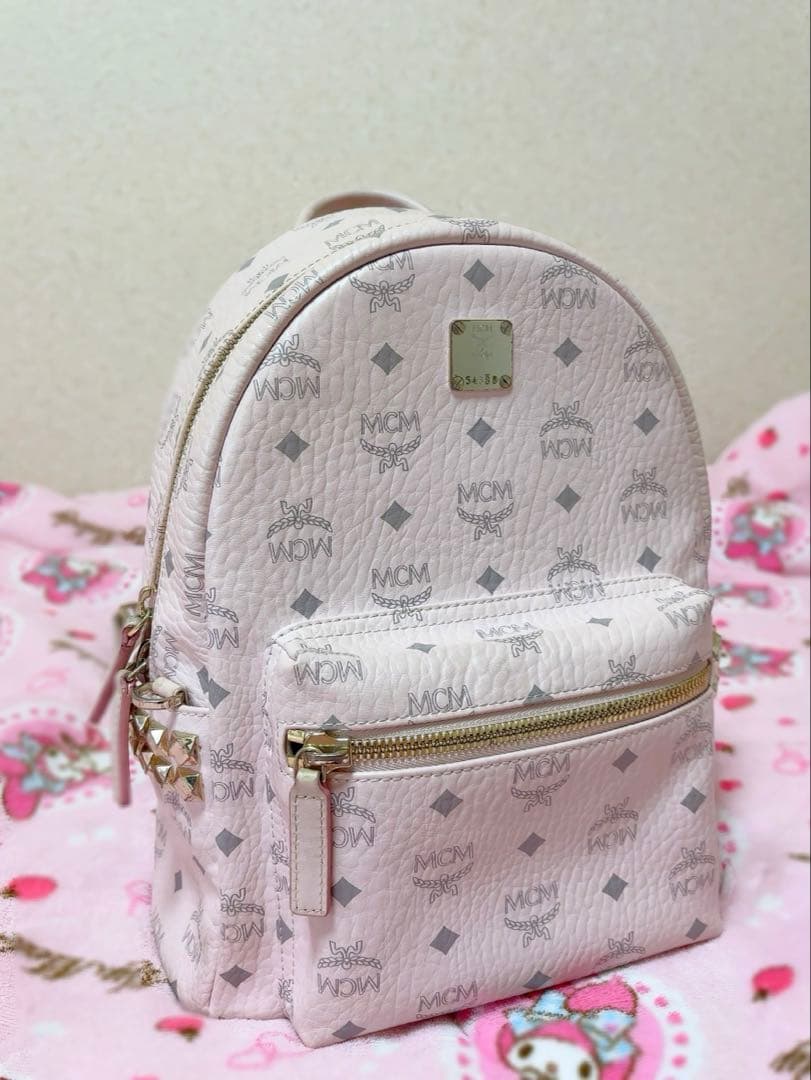美品 mcm リュック パウダーピンク Sサイズ small スモール