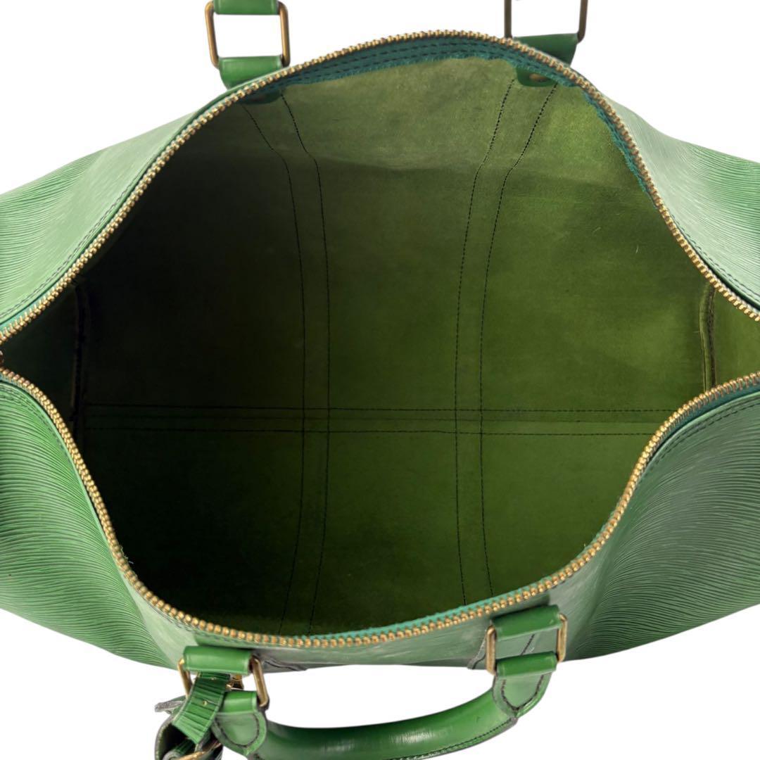 【美品】ルイヴィトン エピ キーポル45 ボストンバッグ レザー グリーン502