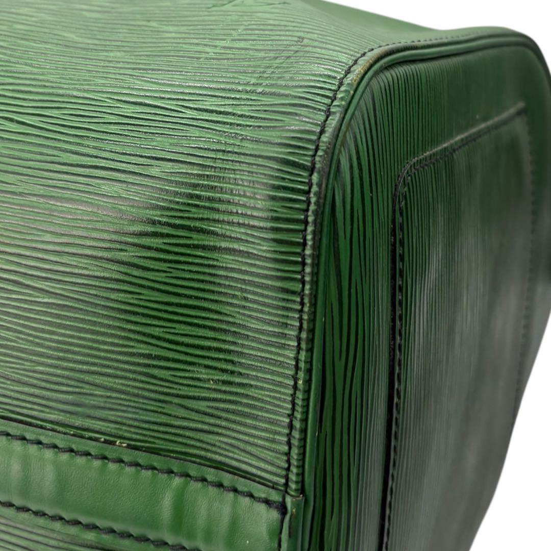 【美品】ルイヴィトン エピ キーポル45 ボストンバッグ レザー グリーン502