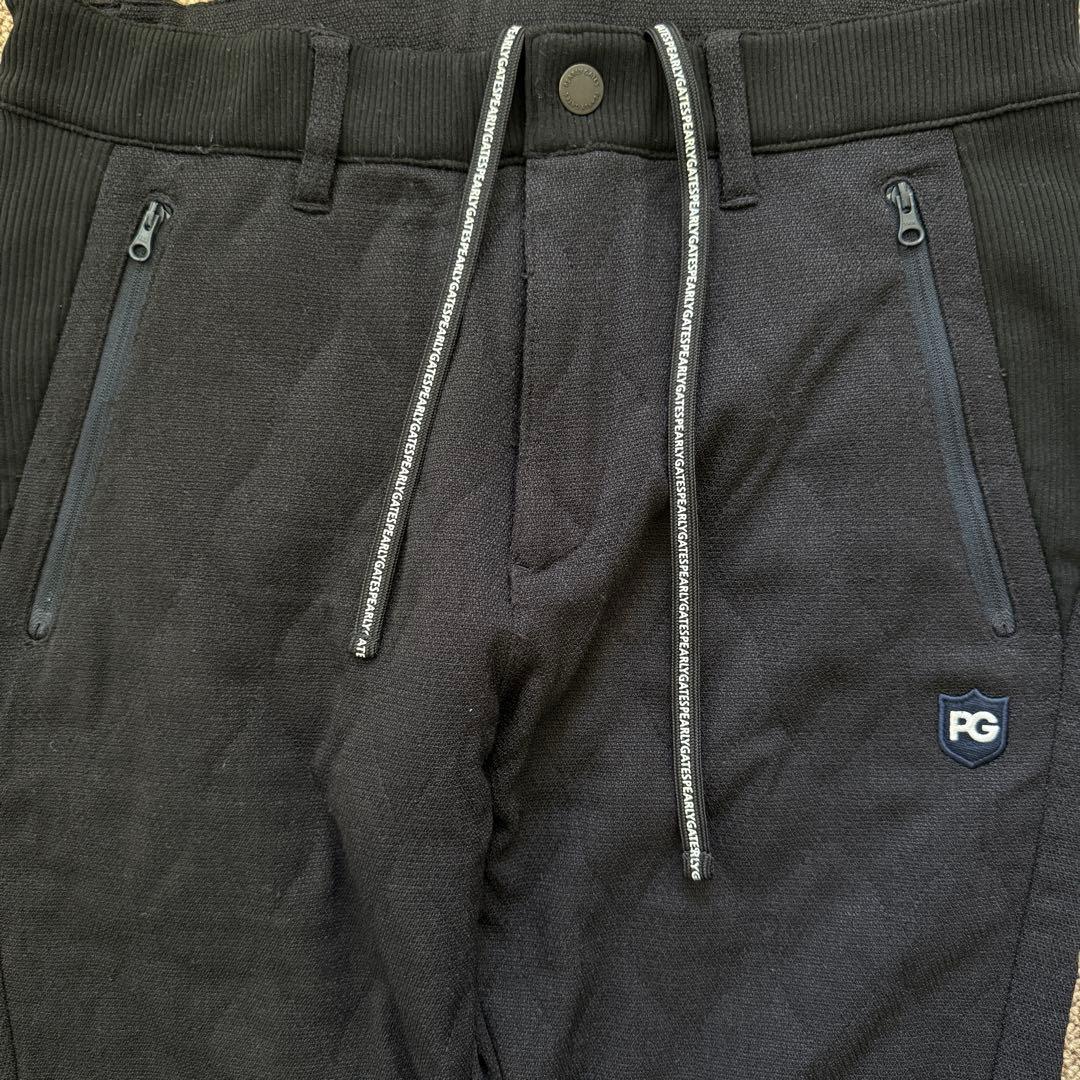 防寒　蓄熱　裏地付き　パーリーゲイツ　キルティング　パンツ　紺　M〜L相当　4