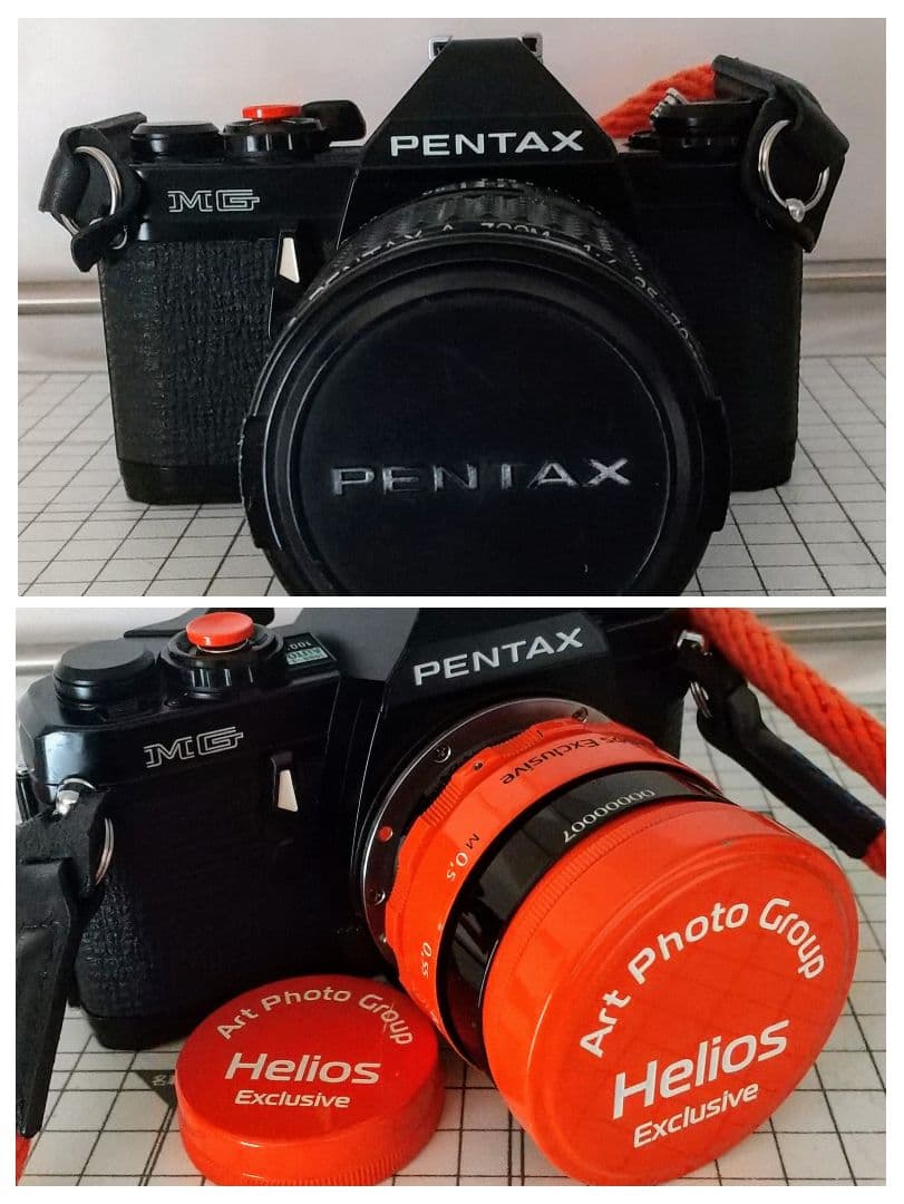 ペンタックス フイルム 一眼レフカメラ ヘリオス レンズ