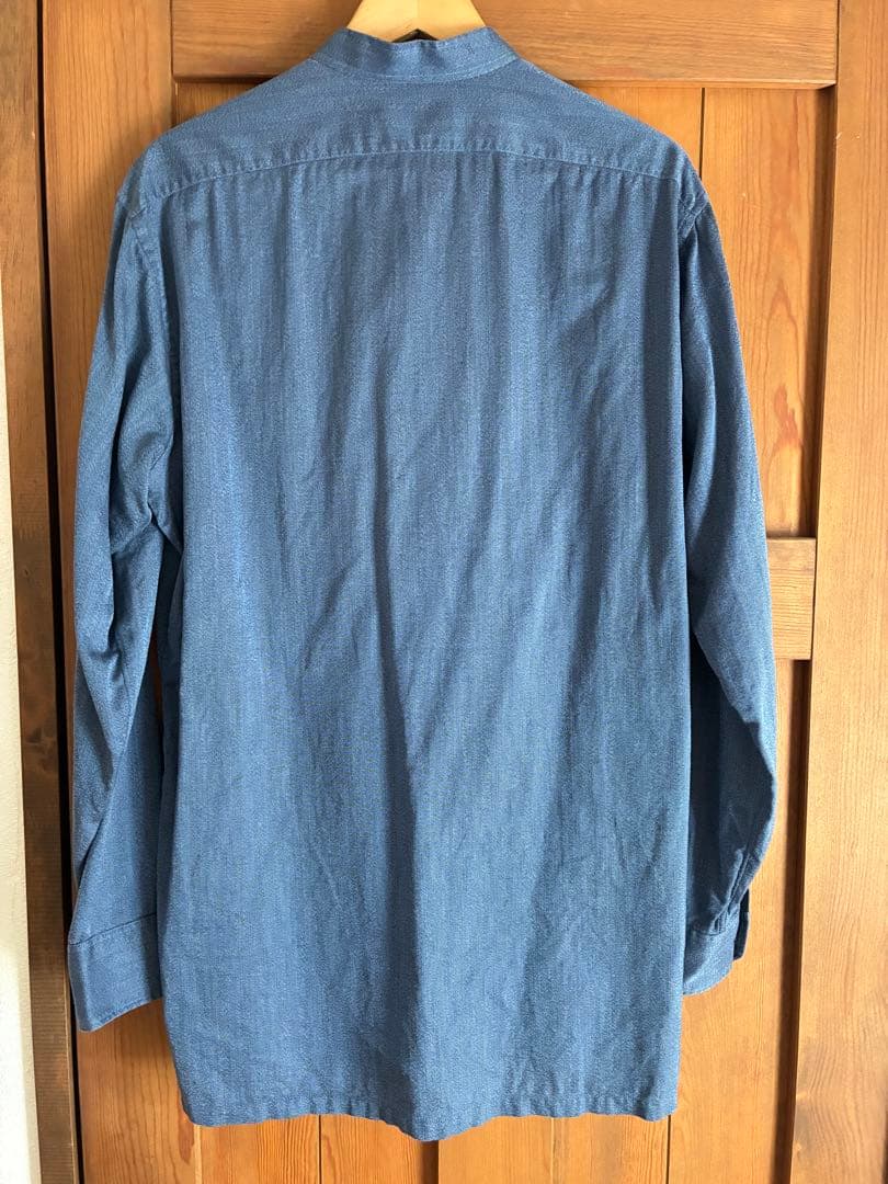 Charvet シャルベ バンドカラー ヘリンボーン フランス製 ヴィンテージ