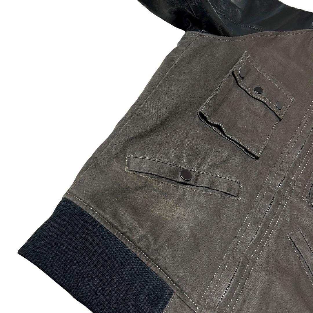 極美品　DIESEL BLACK GOLD シングルライダースジャケット　切替