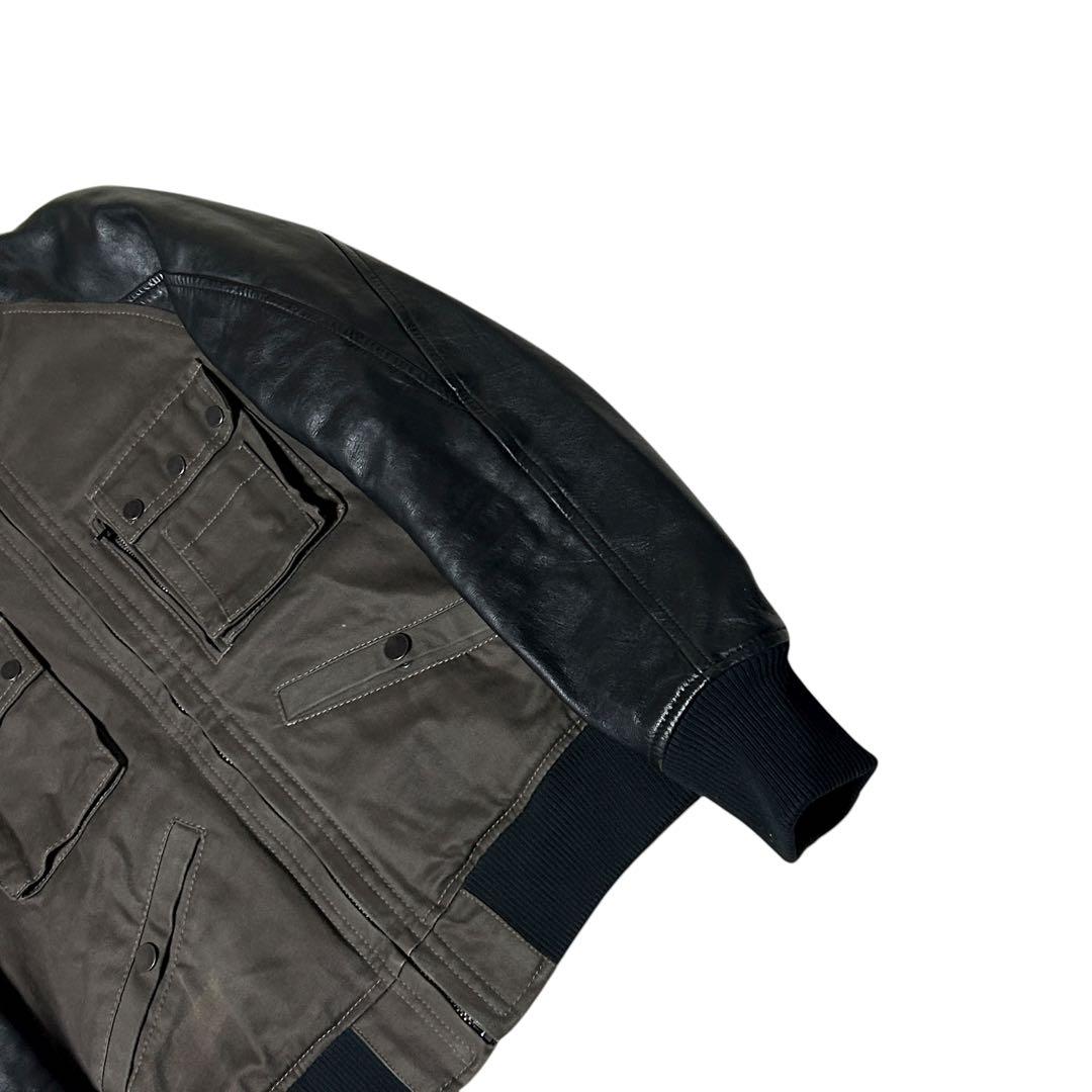 極美品　DIESEL BLACK GOLD シングルライダースジャケット　切替