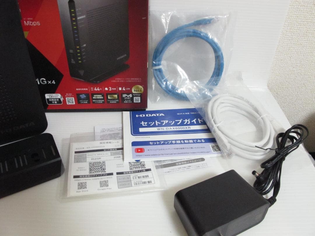 I-O DATA WN-DAX6000XR 10gb 対応 LANルーター