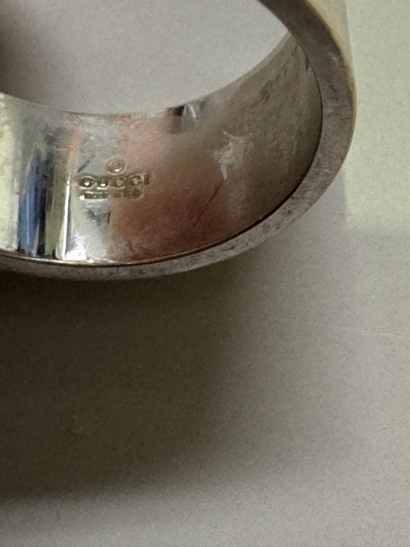 11.4g GUCCI 750 K18WG アイコンリング GG ワイド　17号