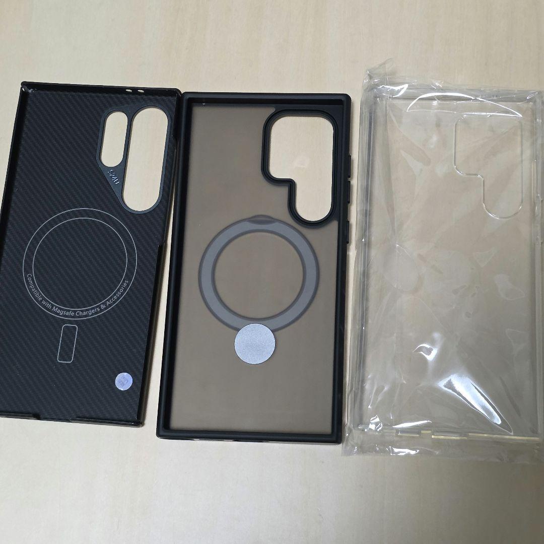 Samsung Galaxy S24 Ultra ブラック アラミド繊維ケース付