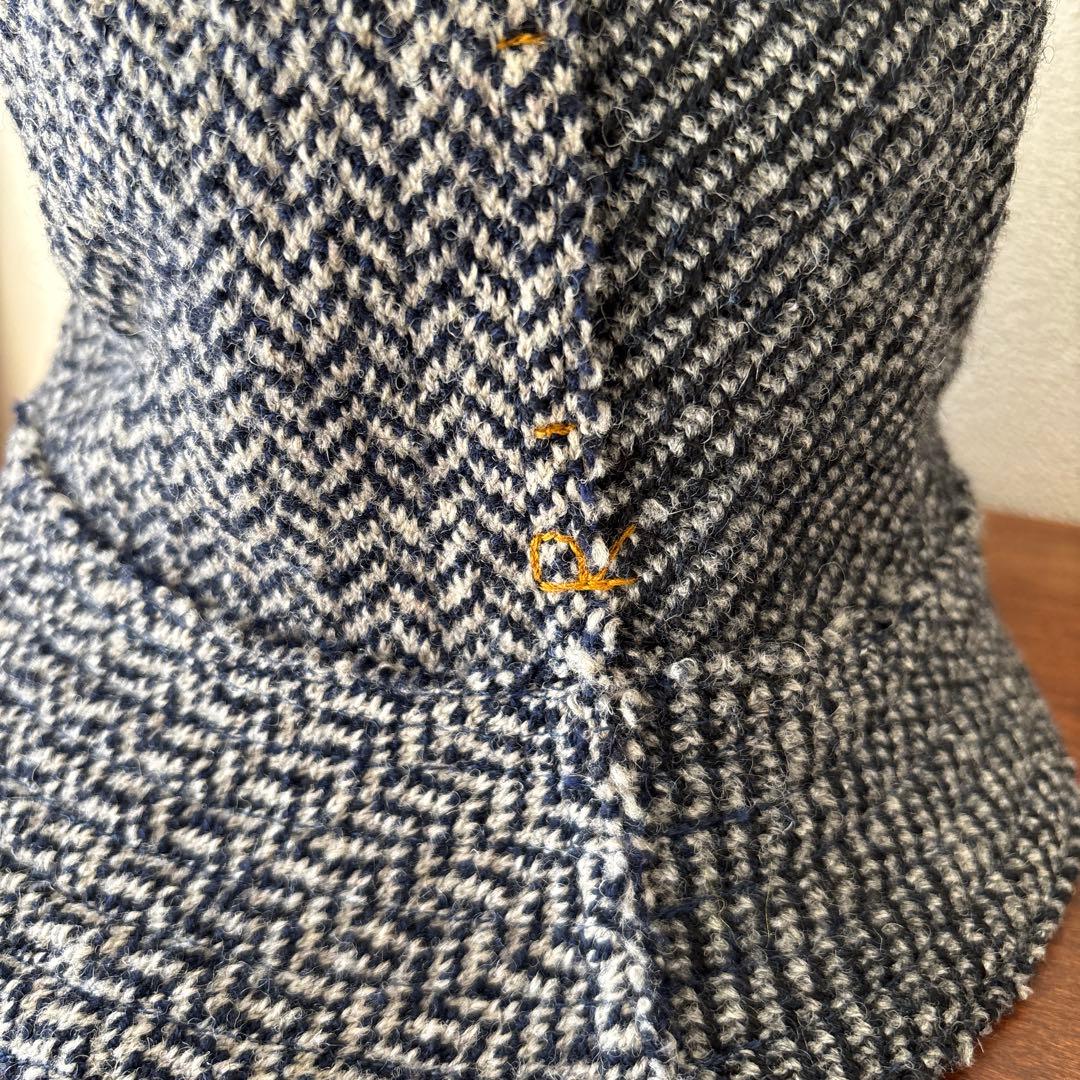 45R シェツトランドツイードのニットキャップ