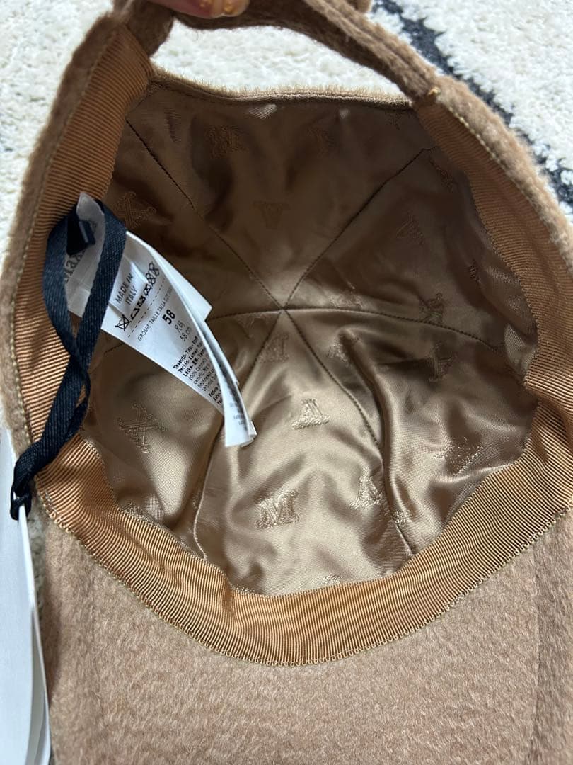 【正規品保証】新品 MAX MARA マックスマーラ ベージュ キャップ 58